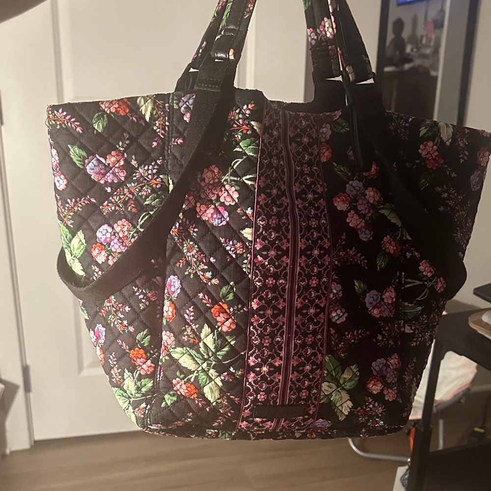 Vera Bradley Black Floral Tote